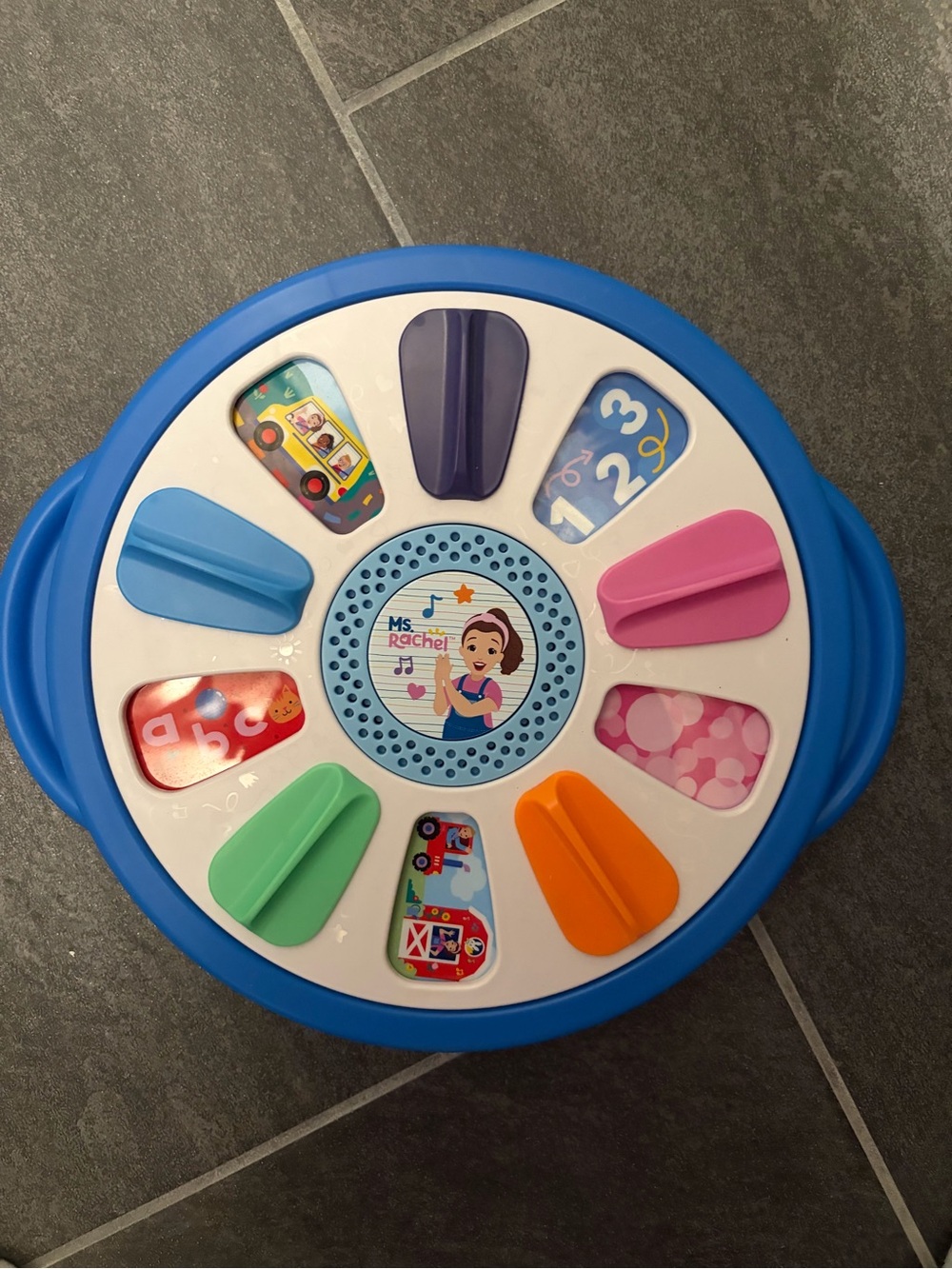 Blue Multi-Color Interactive Kids Toy Drum